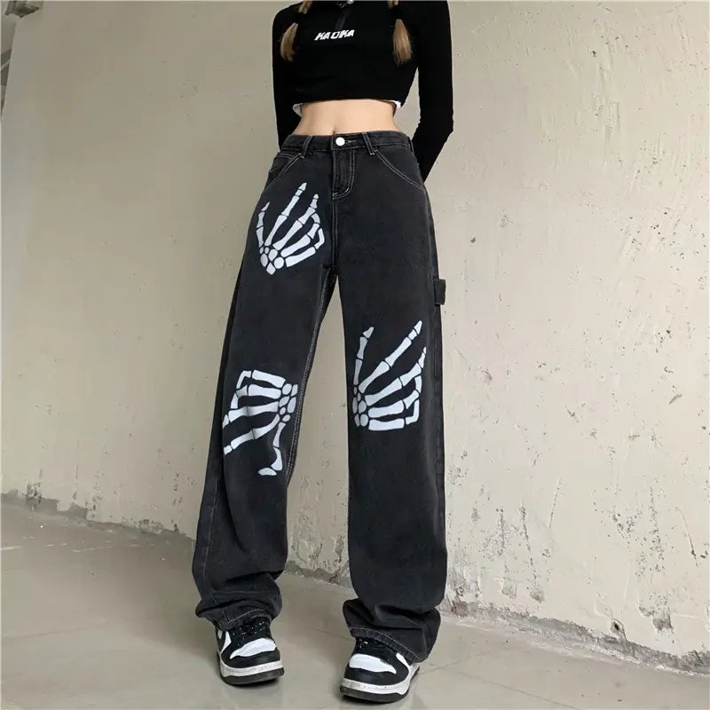 Spring Retro Wide-Leg Pants