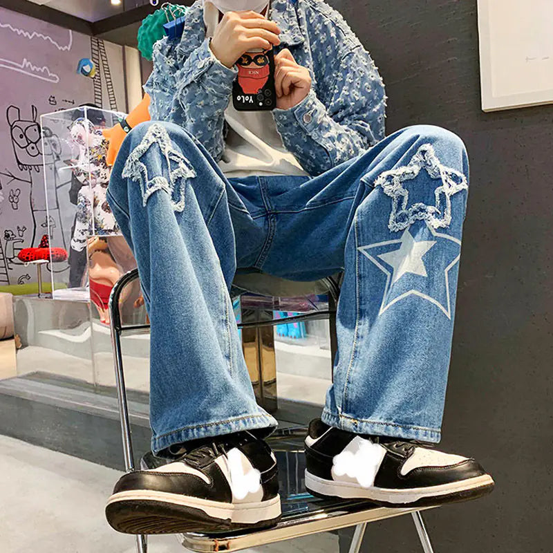 Retro Men’s Streetwear Jeans