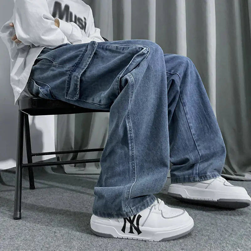 Multi-Pocket Streetwear Jeans