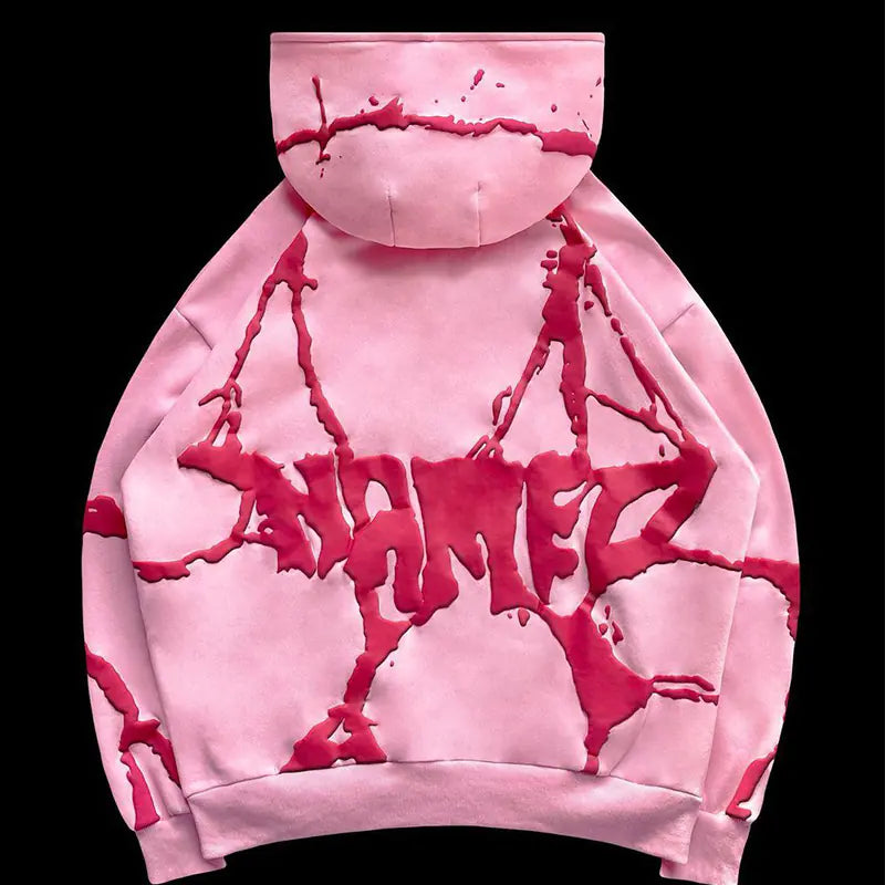 Y2K Style Streetwear Zip Hoodie