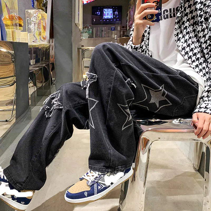 Retro Men’s Streetwear Jeans