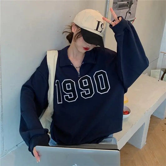 Retro Half-Zip Polo Sweater