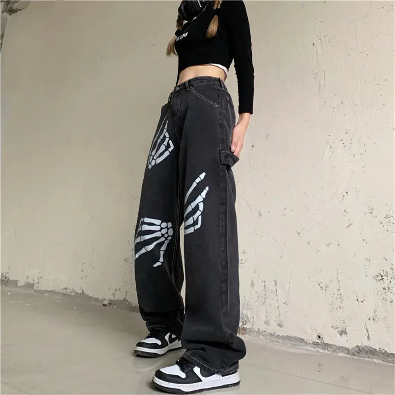 Spring Retro Wide-Leg Pants