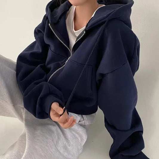 Boxy Women’s Zip Hoodie
