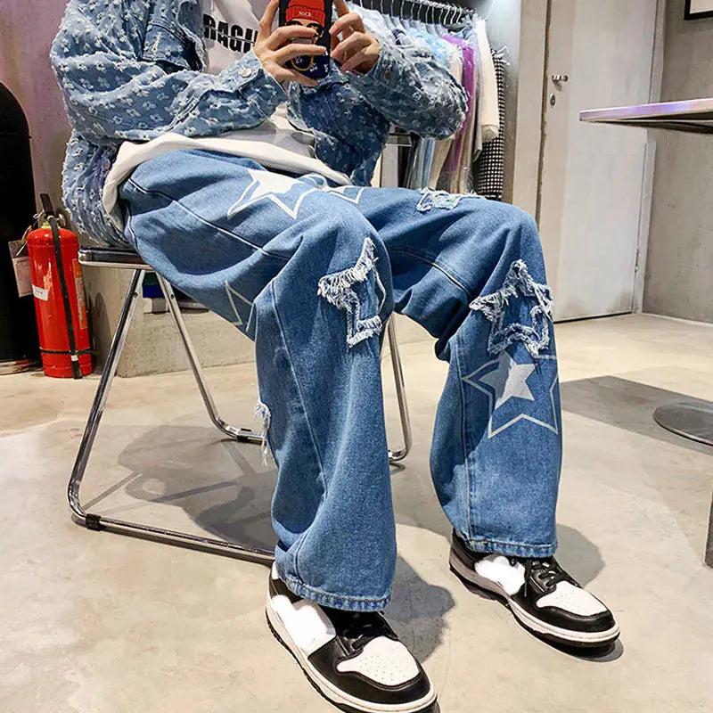 Retro Men’s Streetwear Jeans