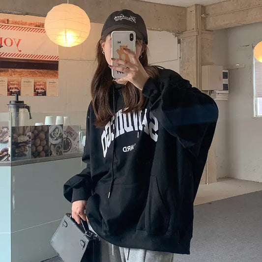 Women’s Autumn Contrast Color Slim Hoodie