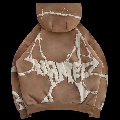 Y2K Style Streetwear Zip Hoodie