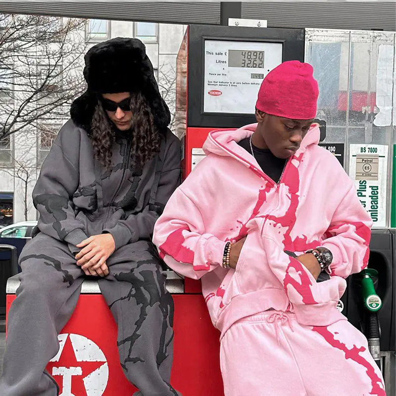 Y2K Style Streetwear Zip Hoodie