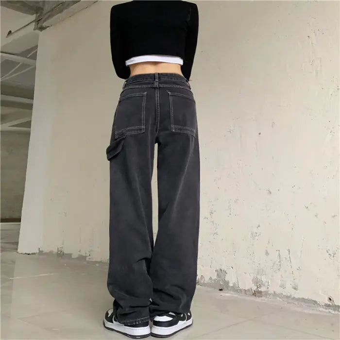 Spring Retro Wide-Leg Pants
